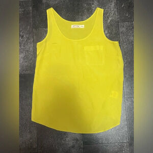 Dressy Yellow Faded Glory Sleeveless Top with Pocket